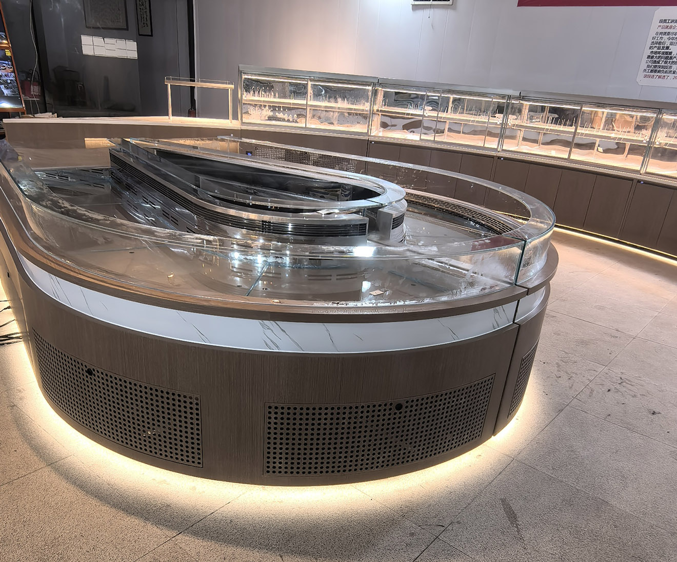 多层椭圆环式中岛展示柜